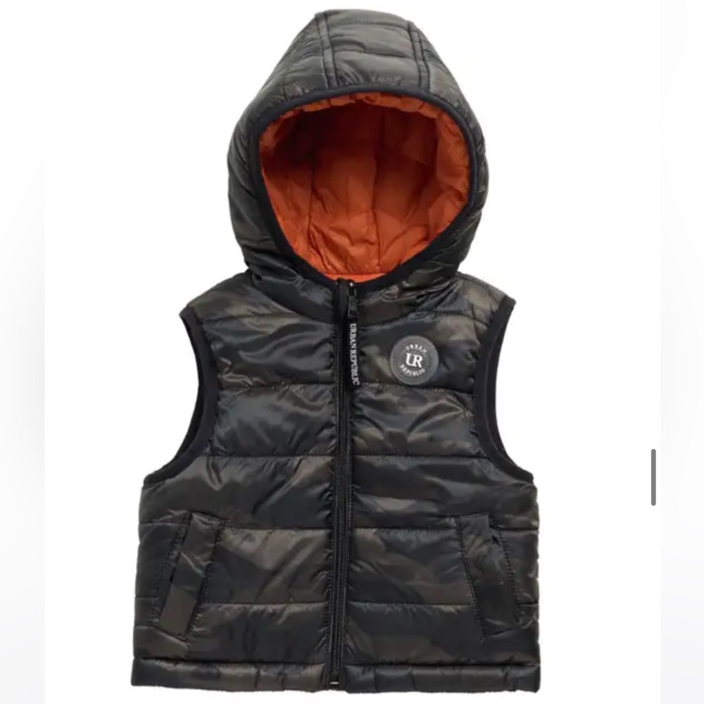 Urban Republic Reversible Hooded Puffer Vest